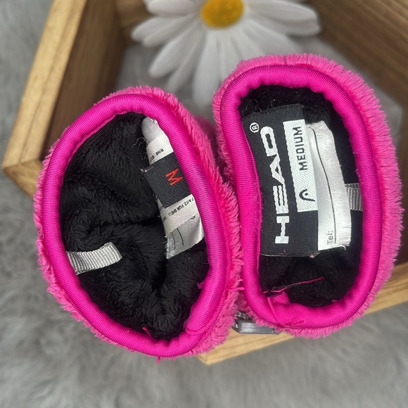 Pink Teddy Gloves by Head, Youth Size M - Picture 3 of 4